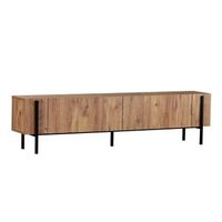 soporte de tv de madera nexus - 180 x 30 x 45 cm - pino atlantico  negro