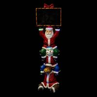 papa noel de resina led  amigos 150 cm 20 led