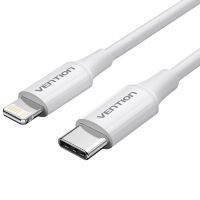 vention lajwf cable usb 20 tipo-c macho a lightning macho 1m blanco