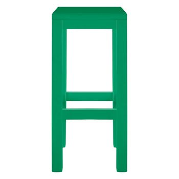Set 2 taburetes lacados pino 75cm verde esmeralda