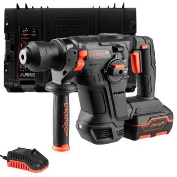 Dnipro-m Martillo Perforador Inalámbrico Sds+ 20v Brushless 3 Modos Hormigón Madera Metal Kit Batería 4ah + Maletín | Dhr-203 Bcx