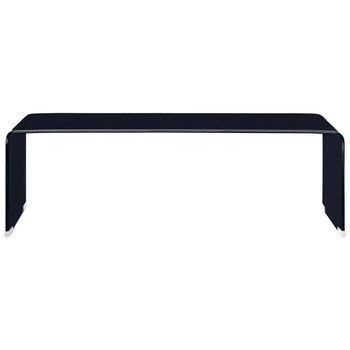 Mesa De Centro De Vidrio Templado Negro 98x45x31 Cm