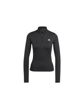 Camiseta Manga Larga adidas Hyperglam 1/4-Zip Mujer BK