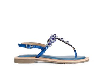 sandalias chanclas con accesorio joya bluette