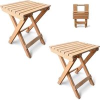 taburete de madera plegable reposapies 435x34x32 cm 2x unidades