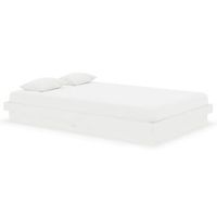 cama matrimonial  cama para adultos  estructura de cama doble pequena madera maciza blanca 120x190cm