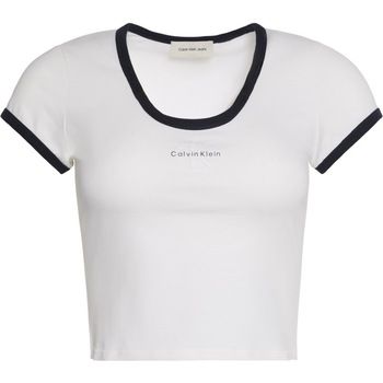 Calvin Klein Jeans Tops y Camisetas Lv047g220g Ss Monologo Scoop para mujer