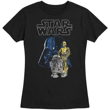 Disney Camiseta Vader And Droids para mujer
