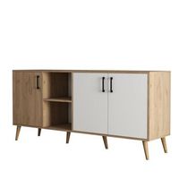 aparador de madera exxen - 180 x 45 x 80 cm - blanco