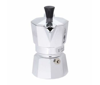 Cafetera italiana bialetti moka express plateado aluminio metal 60 ml 1 taza