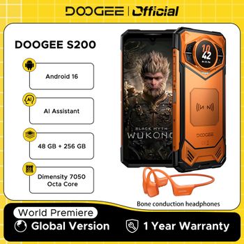 Versión Global DOOGEE S200 5G teléfono resistente Android 16 48GB 256GB 6,72 