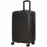 homcom maleta rigida mediana 68l equipaje expandible abs con 4 ruedas giratorias protectores de esquina 66x43x27 cm negro