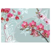 papel pintado 3d - orquideas rosadas - variacion ii 350x245 cm