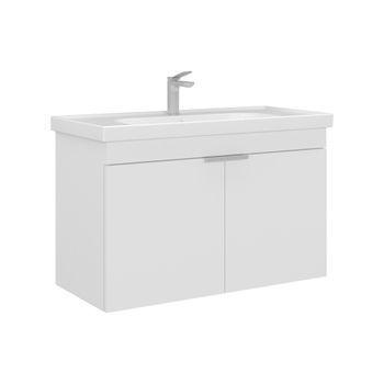 Mueble Para Lavabo  - 90 X 45 X 58 Cm - Blanco Mate