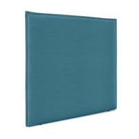 cabecero de lino natural liso con ribete hasta el suelo 150x120cm camas 150 - turquesa
