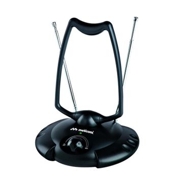 Antena de televisión Meliconi AT 380 USB interior dual negra rotación USB