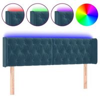cabecerorcabecero camarpanel de cabecera con led de terciopelo azul oscuro 163x16x7888 cm