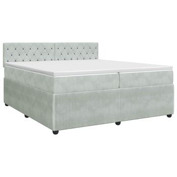 Cama Tapizada 200x200x88 Cm Poliéster - Gris