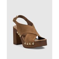 obvio sandalias sandalia sillo cuero para mujer