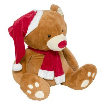 Peluche Oso Gigante De Navidad 100cm