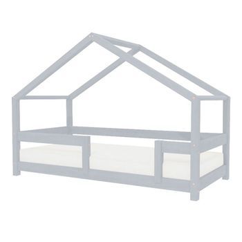 Cama Cabaña Infantil Lucky 90 X 200 Gris Claro