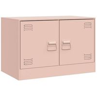 mueble para tv de acero rosa 67x39x44 cm vidaxl