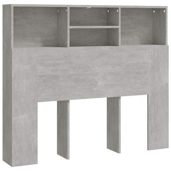 Cabecero Cama - Mueble Cabecero Gris Hormigón 120x19x103,5 Cm Mc4419