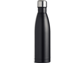 Botella - Schou 72742, 500 ml, Termo, Acero inoxidable, Negro