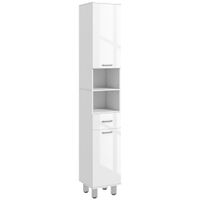 mueble auxiliar bano 30x30x180 cm blanco