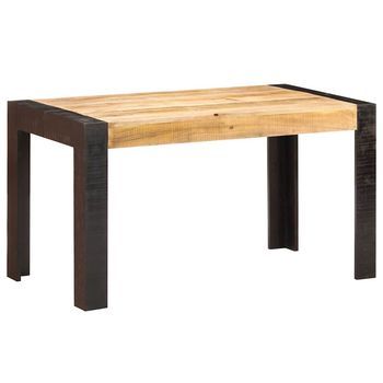 Mesa De Comedor Madera Maciza De Mango En Bruto 140x70x76 Cm Vidaxl