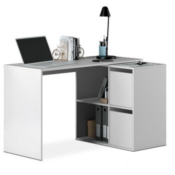 Mesa De Escritorio Multiposición Con Almacenaje 120x77 Cm Spacio Blanco Artik (blanco Mate) 120 X 74 X 77 Cm