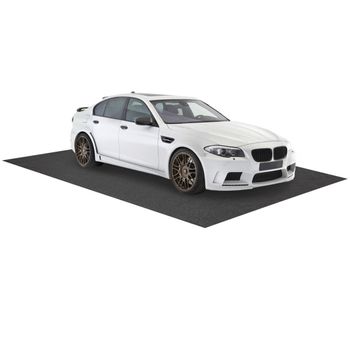 Costway Alfombra para Suelo de Garaje Reutilizable y Lavable con Cinta de Doble Cara Respaldo Antideslizante Impermeable 252,5 x 221 cm Gris