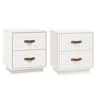 mesita de noche 34x40x45 cm madera - blanco
