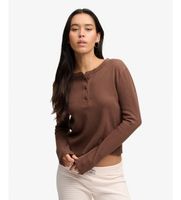 superdry para mujer w6012282a camiseta essential waffle marron m casual algodon manga larga