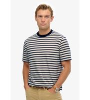 superdry para hombre m1012290a camiseta merchant stripe blanco marino l casual algodon manga corta