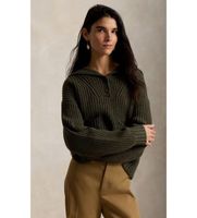 polo ralph lauren para mujer 211b17758001 jersey de lana y algodon con tapeta verde oliva l casual manga larga