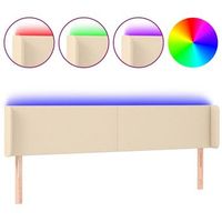 cabecero  panel de cabecero  decoracion de pared con led de tela crema 183x16x7888 cm