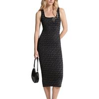 michael michael kors vestido largo metallic mk sq nk drs para mujer