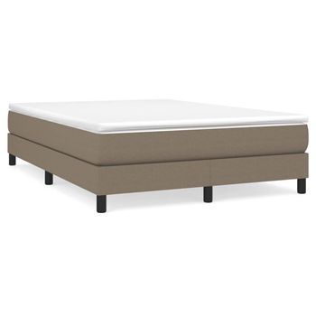 Cama Tapizada 203x140x25 Cm Tejido (100 % Poliéster), Contrachapado Y Madera Tratada - Taupe