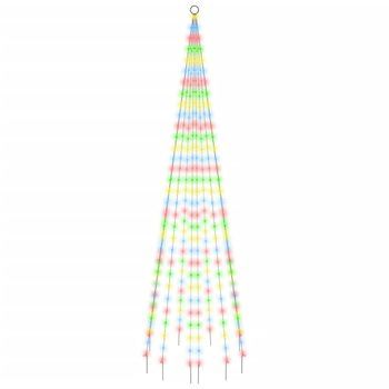 Árbol De Navidad En Asta De Bandera 310 Led De Colores 300 Cm Vidaxl