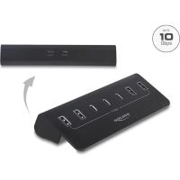 hub delock 7 puertos 10 gbps modelo 64283 con alimentacion activa