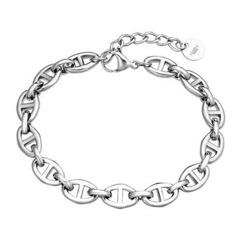 Pulsera de mujer con eslabones de cadena de ancla de acero inoxidable