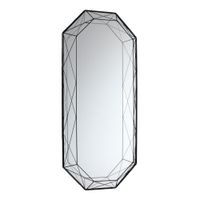 espejo de pared de metal negro cm l55 x p8 x al120
