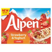 alpen strawberry and yoghurt cereal bar 5 pack