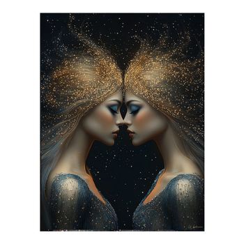 Cuadro mujer géminis alu-dibond 30x40 cm