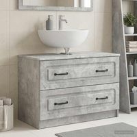 vidaxl mueble de lavabo para bano utrecht gris hormigon
