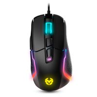 krom kick - raton gaming rgb rainbow sensor optico pixart 3327 hasta 12000 dpi 6 niveles dpi 800-6200 negro