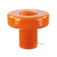 lampara de mesa de vidrio naranja