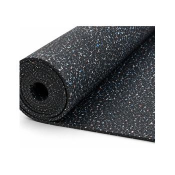 Jardin202 - Suelo De Caucho Para Gimnasio  Epdm Plus Negro Moteado  Pavimento Fitness Profesional  1'25m (ancho) X 10m (largo) (6mm De Altura)  1'25m (ancho) X 10m (largo) (6mm De Altura)jardin202