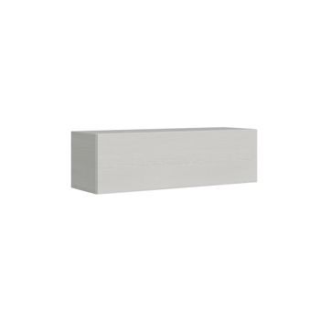 Mueble De Tv De Pared Abatible Con Paso De Cables, Ancho 133,6 Cm, Alto 40 Cm, Profundidad 39,2 Cm, Fresno Blanco